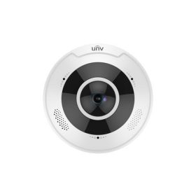   Uniview Pro 4K (12MP) halszem dómkamera, 1.8mm fix objektívvel, mikrofonnal és hangszóróval