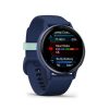 Garmin Vivoactive 5 Metallic navy Aluminium bezel with navy case and silicone band