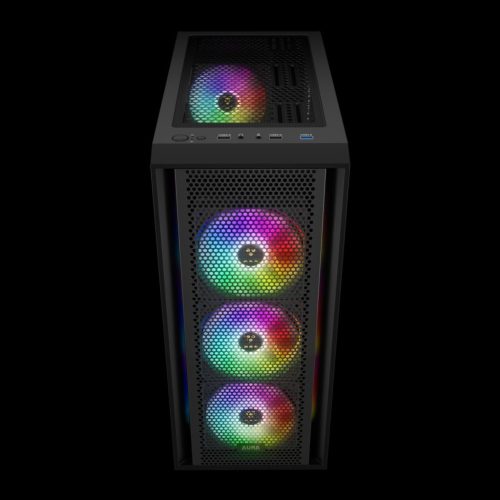 Gamdias Aura GC2 Elite ARGB Tempered Glass Black