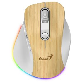 Genius Ergo 9000S Pro Wireless Bluetooth Mouse Pine Wood