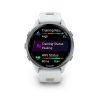 Garmin Forerunner 970 Titanium with Whitestone Case and Whitestone/Translucent Amp Yellow Band