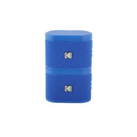   Kodak BRIXBL2 Soundbrix Mini Bluetooth Coloured Portable Two Speakers Blue