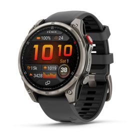   Garmin fenix 8 Pro 47mm AMOLED Sapphire Titanium with Graphite/black silicone band