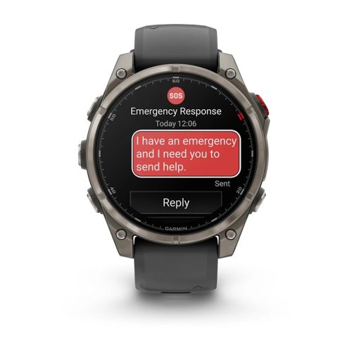 Garmin fenix 8 Pro 47mm AMOLED Sapphire Titanium with Graphite/black silicone band