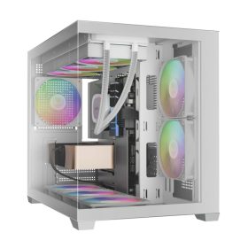 Gamdias Aura GC10M V2 WH ARGB Tempered Glass White
