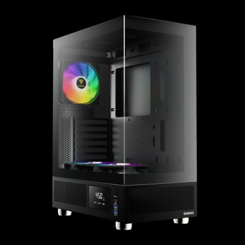 Gamdias Atlas E1 ARGB Tempered Glass Black