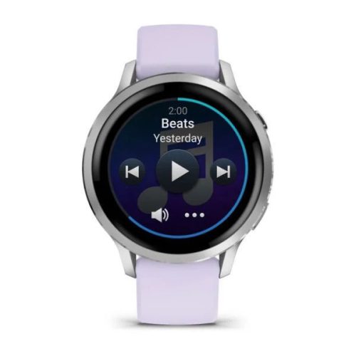 Garmin Venu 4 41mm Silver with Periwinkle Silicone Band