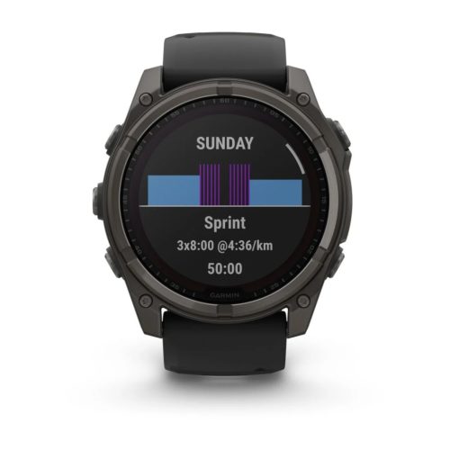 Garmin fenix 8 51mm Solar Graphite/Titan Silicone Band