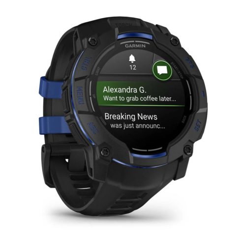 Garmin Instinct 3 50mm AMOLED Black/Blue with Charcoal Band