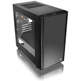   Thermaltake Versa H17 Window táp nélküli ablakos mATX számítógépház fekete