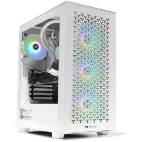   Thermaltake V350 TG ARGB Air táp nélküli ablakos MT Mini Tower számítógépház fehér