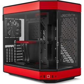   HYTE Y60 táp nélküli ablakos Mid Tower számítógépház piros-fekete