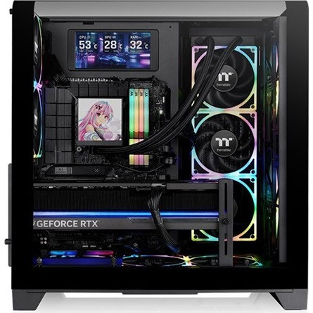 Thermaltake View 390 Air táp nélküli ablakos Mid Tower számítógépház fekete