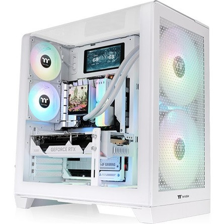 Thermaltake View 390 Air Snow táp nélküli ablakos Mid Tower számítógépház fehér