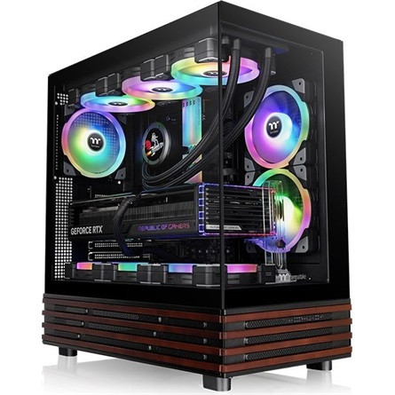 Thermaltake View 270 Plus WS ARGB táp nélküli ablakos Mid Tower számítógépház fekete