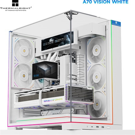 Thermalright A70 VISION White táp nélküli ablakos Mid Tower számítógépház fehér