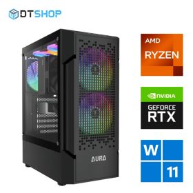   DTSHOP Épített AMD Ryzen 5 5600X 16/32GB RAM RTX 5060 Ti 8GB GAMER PC