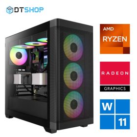   DTSHOP Épített AMD Ryzen 5 5600X 16/32GB RAM RX 9060 XT 16GB GAMER PC