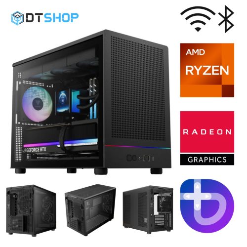 DTSHOP Épített AMD Ryzen 5 5500 16/32GB RAM RX 9060 XT 16GB GAMER PC