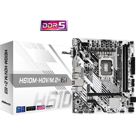Asrock H610M-HDV/M.2+ D5 desktop alaplap microATX