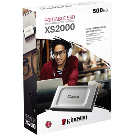 Kingston XS2000 4TB USB-C 3.2 Gen2×2 külső SSD