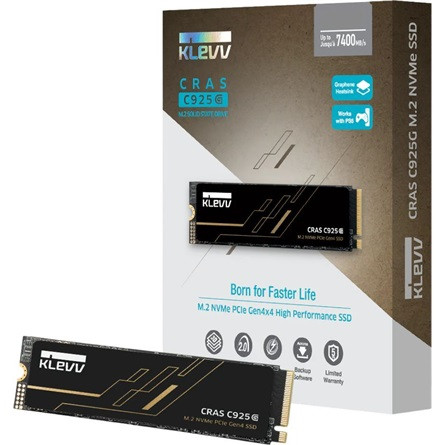KLEVV CRAS C925G 1TB PCIe x4 (4.0) NVMe M.2 2280 SSD fekete