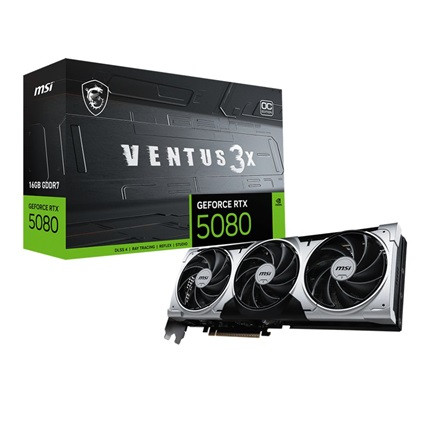 MSI GeForce RTX 5080 Ventus 3X Plus OC 16GB GDDR7 256-bit grafikus kártya