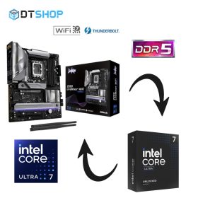   Intel Core Ultra 7 265K+ ASRock Z890 LiveMixer WiFi Alaplap Félkonfig