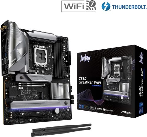 Intel Core Ultra 7 265K+ ASRock Z890 LiveMixer WiFi Alaplap Félkonfig